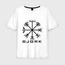 Футболка оверсайз мужская Bjork Rune, цвет: белый