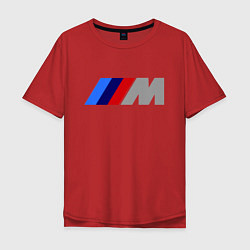 Футболка оверсайз мужская BMW M, цвет: красный
