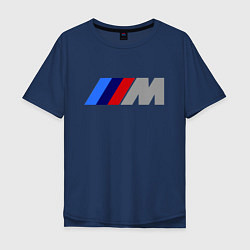 Футболка оверсайз мужская BMW M, цвет: тёмно-синий