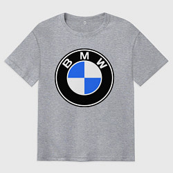 Футболка оверсайз мужская Logo BMW, цвет: меланж