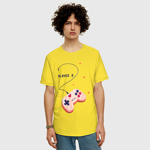 Мужская футболка оверсайз Perfect Team: Player 1 / Желтый – фото 3