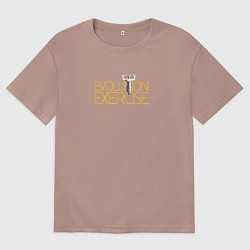 Футболка оверсайз мужская Evolution of Exercise NEW, цвет: пыльно-розовый