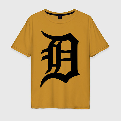 Мужская футболка оверсайз Detroit Tigers / Горчичный – фото 1