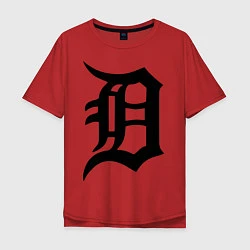 Футболка оверсайз мужская Detroit Tigers, цвет: красный