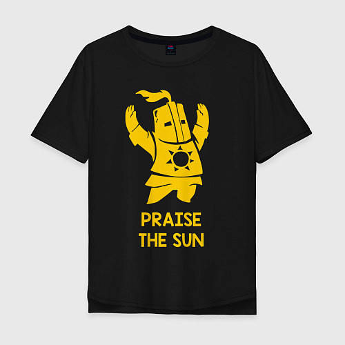 Мужская футболка оверсайз Praise the Sun / Черный – фото 1