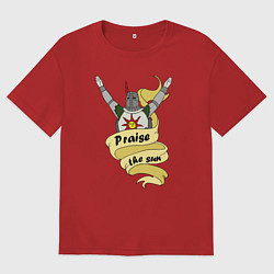 Футболка оверсайз мужская Praise the Sun, цвет: красный