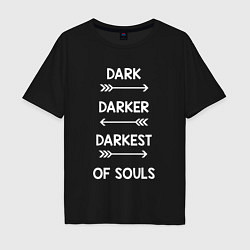 Футболка оверсайз мужская Darkest of Souls, цвет: черный