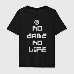 Футболка оверсайз мужская No game No life, цвет: черный