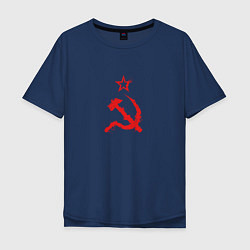 Футболка оверсайз мужская Atomic Heart: СССР, цвет: тёмно-синий