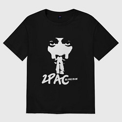 Футболка оверсайз мужская 2Pac: All Eyez On Me, цвет: черный