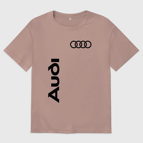Мужская футболка оверсайз Audi Style / Пыльно-розовый – фото 1