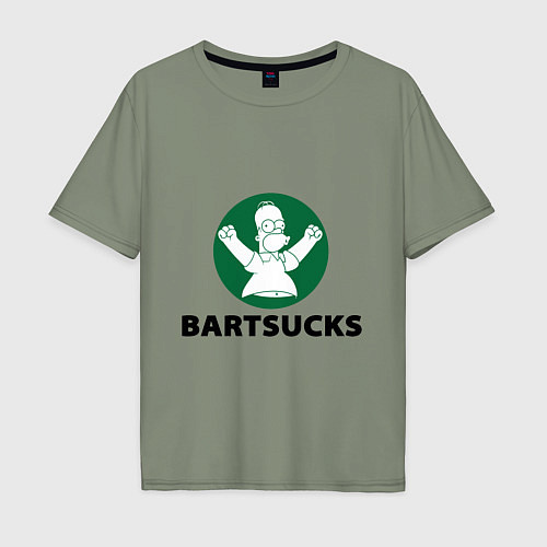 Мужская футболка оверсайз Bartsucks / Авокадо – фото 1