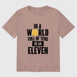 Футболка оверсайз мужская Be A Eleven, цвет: пыльно-розовый