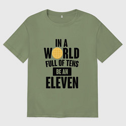 Футболка оверсайз мужская Be A Eleven, цвет: авокадо