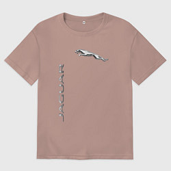 Футболка оверсайз мужская Jaguar Motors, цвет: пыльно-розовый