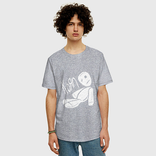 Мужская футболка оверсайз Korn Toy / Меланж – фото 3