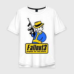 Футболка оверсайз мужская Fallout 3 Man, цвет: белый