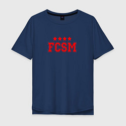 Футболка оверсайз мужская FCSM Club, цвет: тёмно-синий