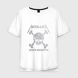 Футболка оверсайз мужская Metallica: Death magnetic, цвет: белый