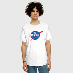 Футболка оверсайз мужская Elon Musk: To Mars, цвет: белый — фото 2