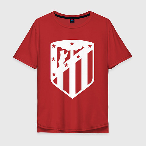 Мужская футболка оверсайз FC Atletico Madrid / Красный – фото 1