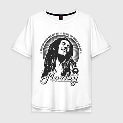 Футболка оверсайз мужская Bob Marley: Island, цвет: белый