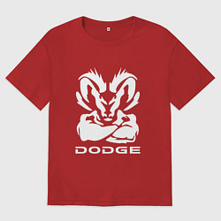 Футболка оверсайз мужская Dodge, цвет: красный