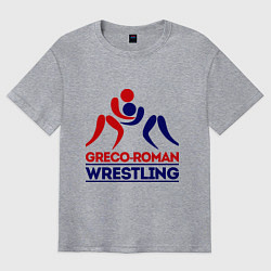 Футболка оверсайз мужская Greco-roman wrestling, цвет: меланж