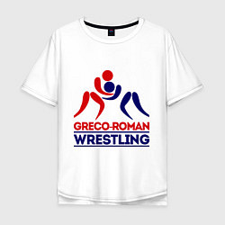 Футболка оверсайз мужская Greco-roman wrestling, цвет: белый