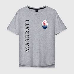 Футболка оверсайз мужская Maserati с лого, цвет: меланж