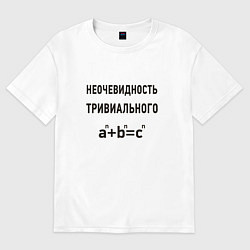 Футболка оверсайз мужская Неочевидность тривиального, цвет: белый