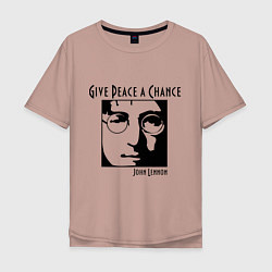 Мужская футболка оверсайз Give Peace a Chance