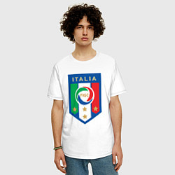 Футболка оверсайз мужская Italia FIGC, цвет: белый — фото 2
