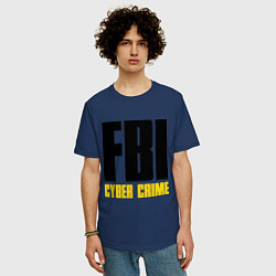 Футболка оверсайз мужская FBI: Cyber Crime, цвет: тёмно-синий — фото 2