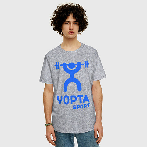 Мужская футболка оверсайз Yopta Sport / Меланж – фото 3