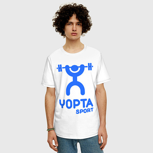 Мужская футболка оверсайз Yopta Sport / Белый – фото 3