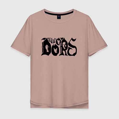 Мужская футболка оверсайз The Doors / Пыльно-розовый – фото 1