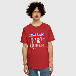 Футболка оверсайз мужская Queen UK, цвет: красный — фото 2