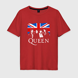 Футболка оверсайз мужская Queen UK, цвет: красный