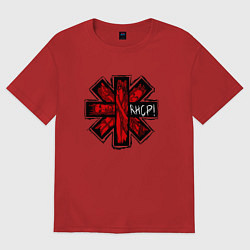 Футболка оверсайз мужская Red Hot Chili Peppers, цвет: красный