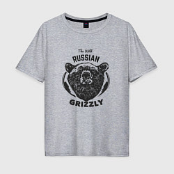 Футболка оверсайз мужская Russian Grizzly, цвет: меланж