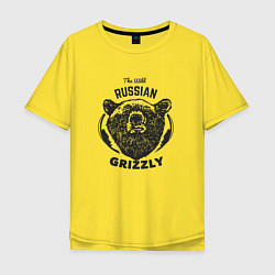 Футболка оверсайз мужская Russian Grizzly, цвет: желтый