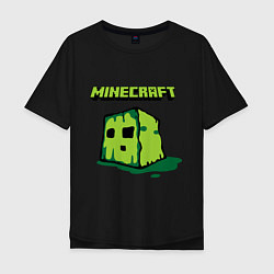 Футболка оверсайз мужская Minecraft Creeper, цвет: черный
