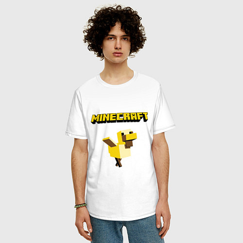 Мужская футболка оверсайз Minecraft Duck / Белый – фото 3