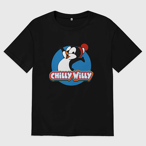 Мужская футболка оверсайз Chilly Willy / Черный – фото 1