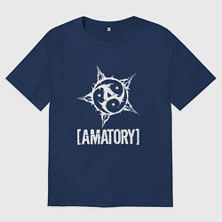 Футболка оверсайз мужская Amatory Style, цвет: тёмно-синий