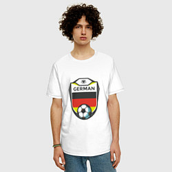 Футболка оверсайз мужская German Soccer, цвет: белый — фото 2