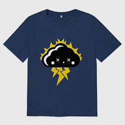 Футболка оверсайз мужская Тучка Аниме, цвет: тёмно-синий