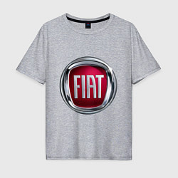 Футболка оверсайз мужская FIAT logo, цвет: меланж