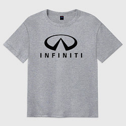 Футболка оверсайз мужская Infiniti logo, цвет: меланж
